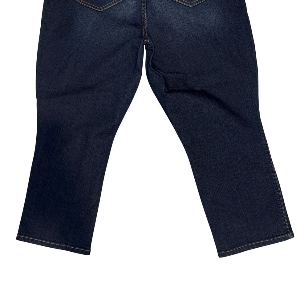 Torrid Plus Size Girlfriend Crop Jeans Womens 18 23 Blue Denim Stretch Dark Wash - Picture 7 of 8